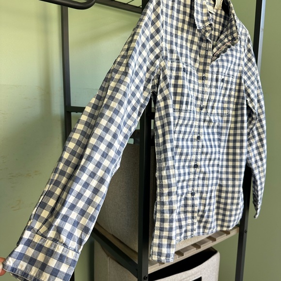 L.L. Bean Blue Checkered Cotton Shirt - Picture 2 of 4